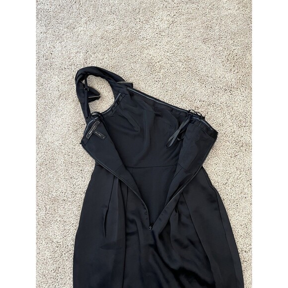 BCBG MAXAZRIA Black Monaco One Shoulder Ruffled Mini Dress Size 2 *Please Read* - Picture 10 of 12